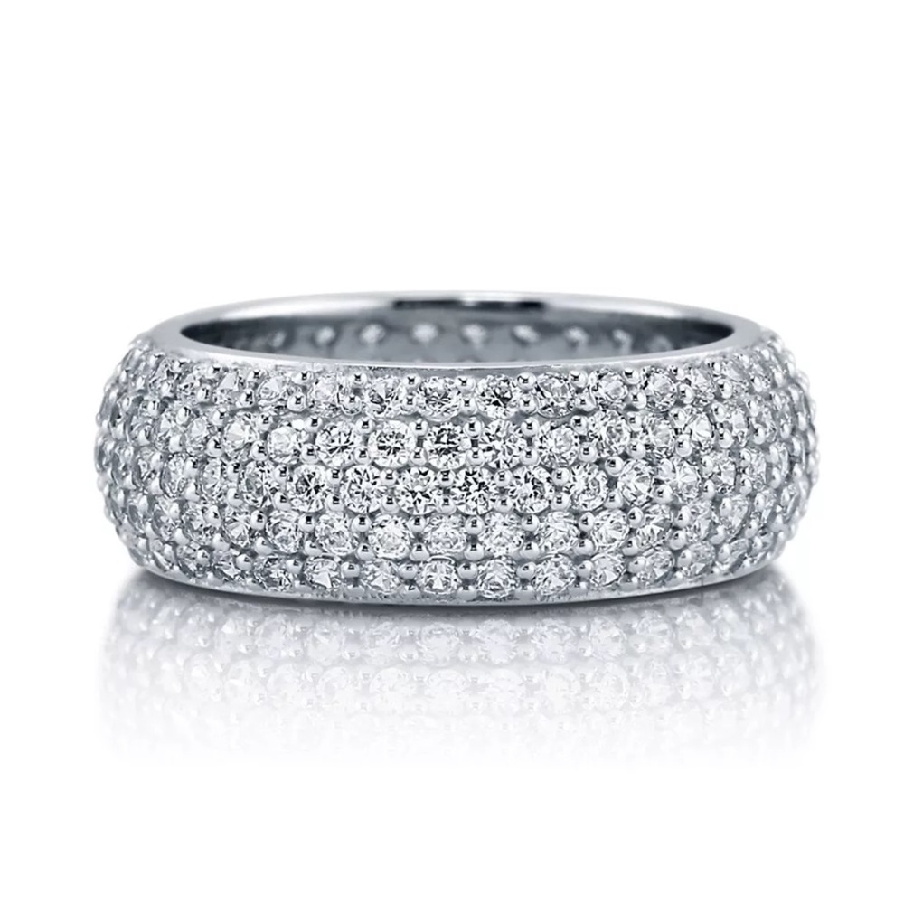STERLING SILVER/CZ RING SIZE 7 - Picture 2 of 6